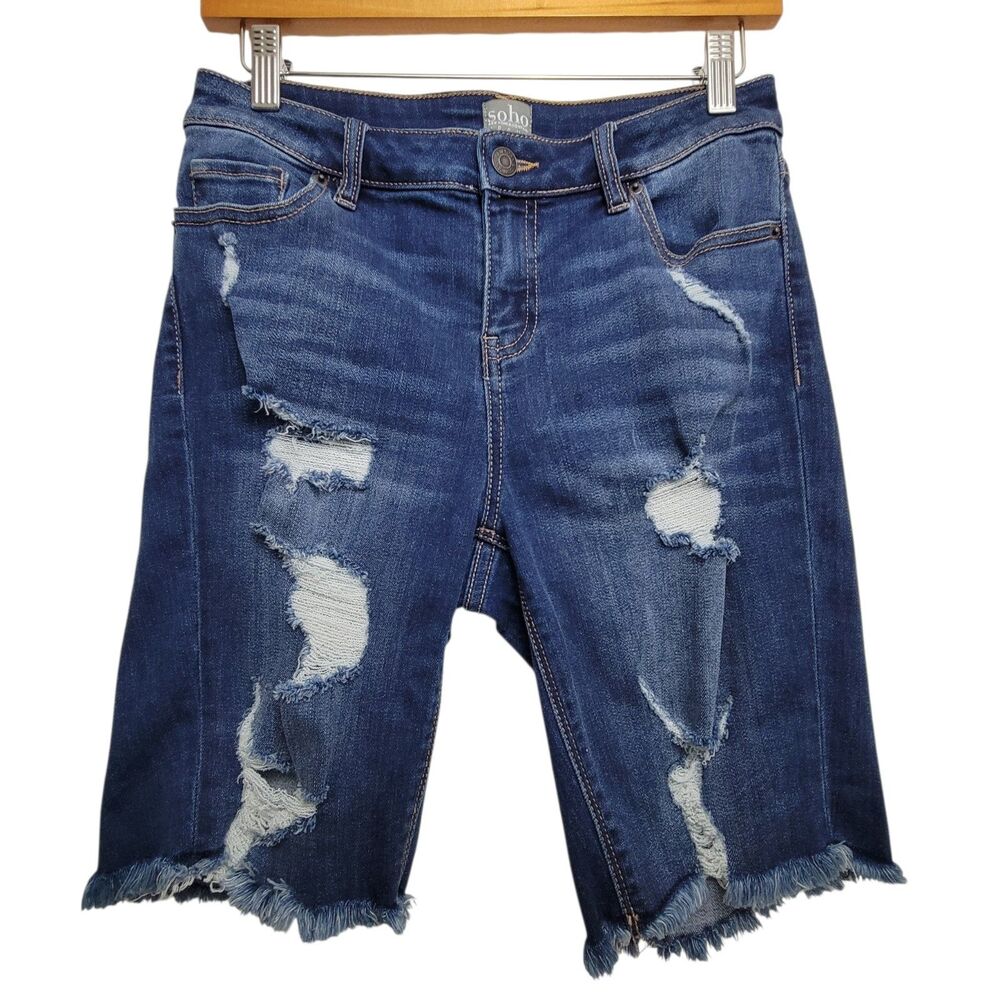 Soho New York & Company Bermuda Distressed Shorts Size 4